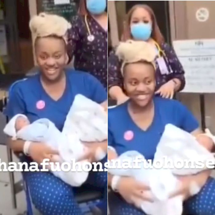 Watch Moment Chioma And Davido Were Discharged From The Hospital With Their Twins